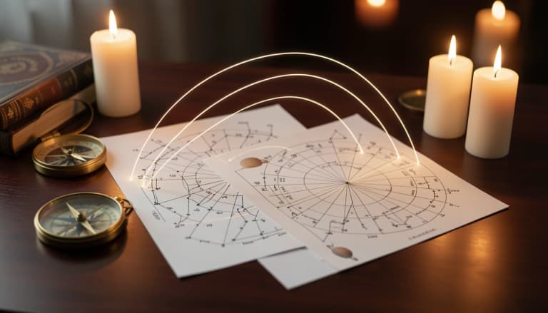 Compare two natal charts with our free synastry calculator. Discover planetary aspects, house overlays, and relationship dynamics for love, friendship, and...